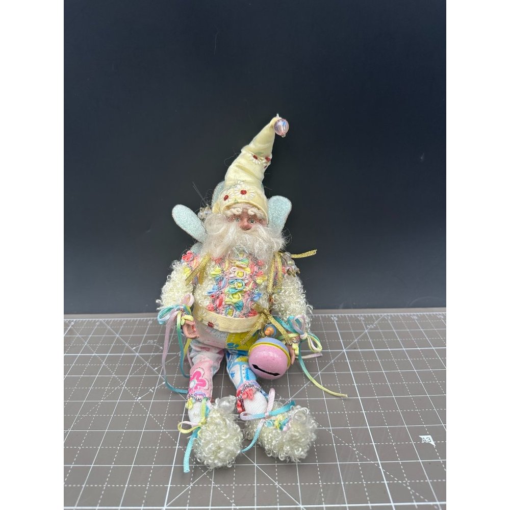 Mark Roberts Santa Fairy 9" Floral Cap Easter Colors Baby Bottle